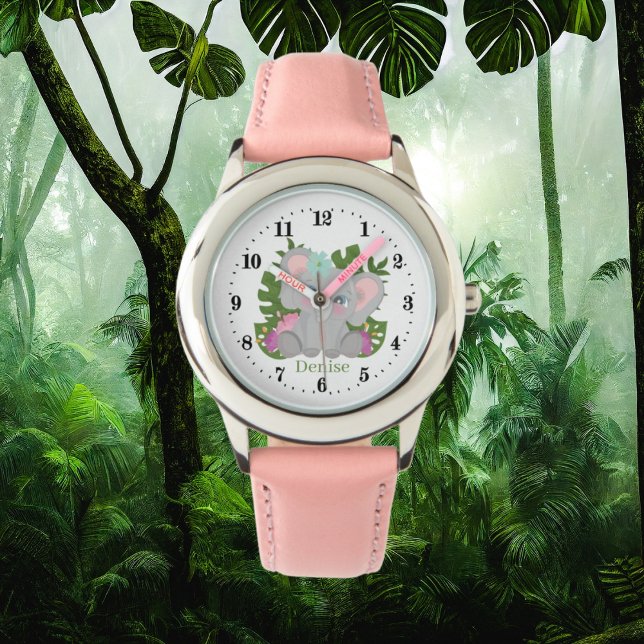 Reloj De Pulsera lindos chicas amantes de los elefantes añaden nomb (Subido por el creador)