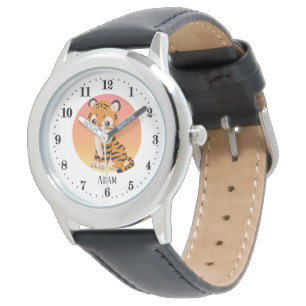 Reloj De Pulsera lindos niños de unisex amantes de la jungla tigre