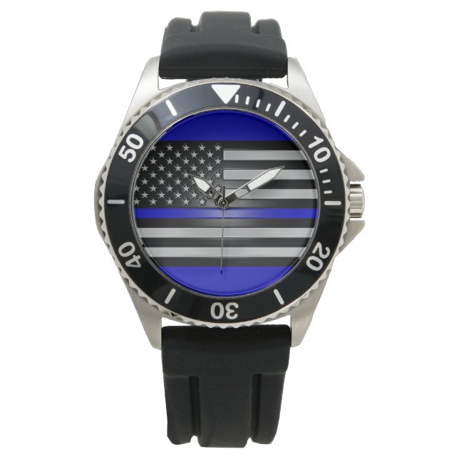 RELOJ DE PULSERA LÍNEA AZUL DELGADA (Anverso)