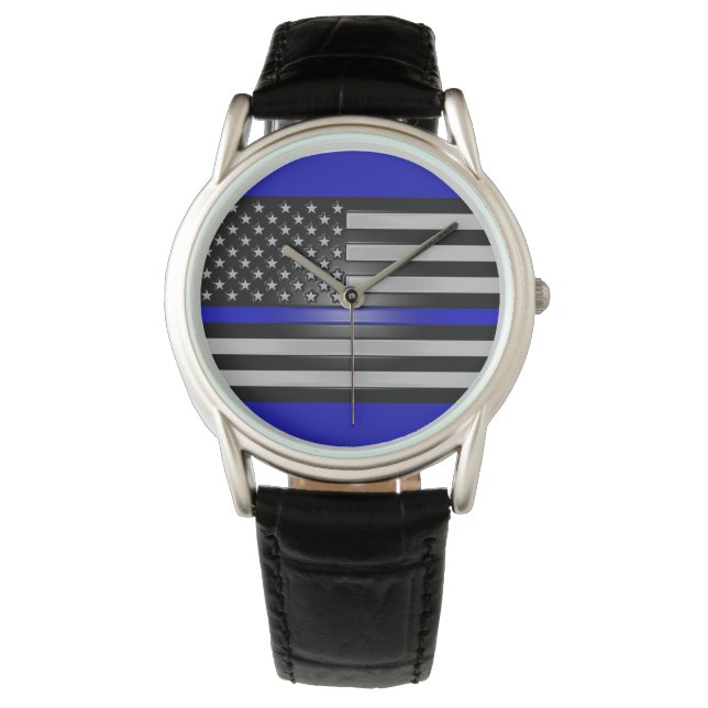RELOJ DE PULSERA LÍNEA AZUL DELGADA (Anverso)