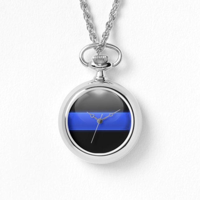 Reloj De Pulsera Línea Azul delgada - Policía (Anverso)