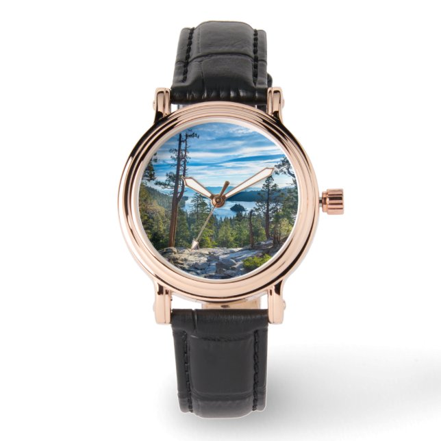 Reloj De Pulsera Línea costera | Bahía Esmeralda, Lago Tahoe, Calif (Anverso)