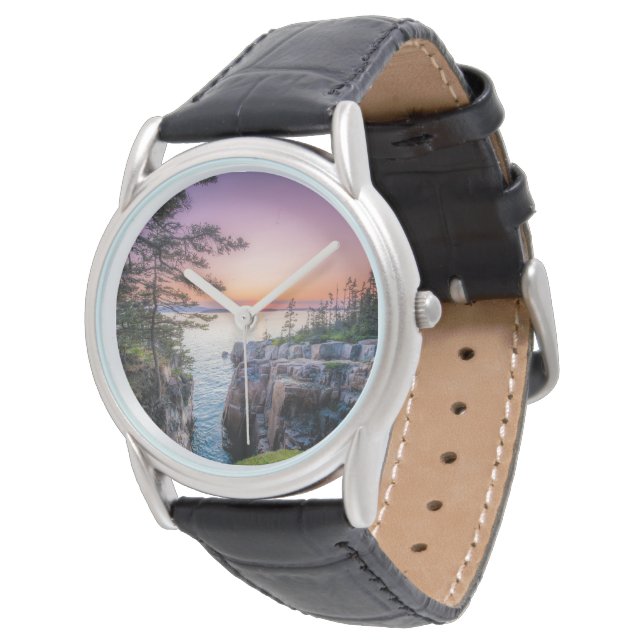 Reloj De Pulsera Línea costera | Parque nacional Ravens Nest Acadia (Angular)