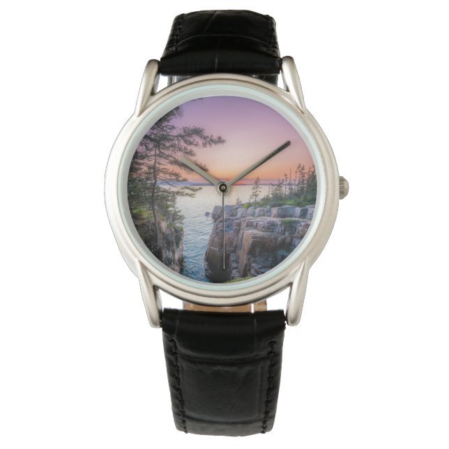 Reloj De Pulsera Línea costera | Parque nacional Ravens Nest Acadia (Anverso)