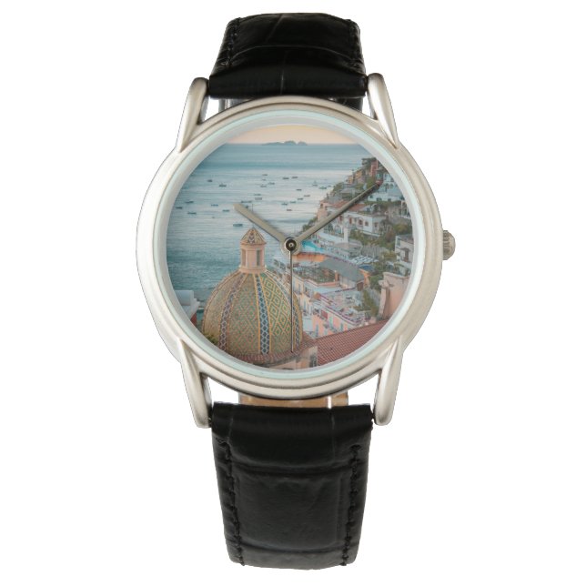 Reloj De Pulsera Línea costera | Positano, Costa Amalfitana, Italia (Anverso)
