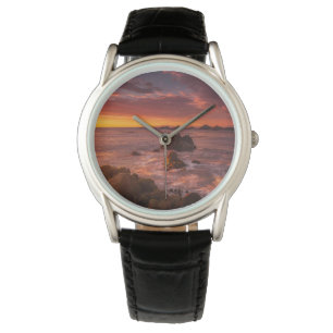 Reloj De Pulsera Línea costera   Sunset Pacific Grove Carmel Califo