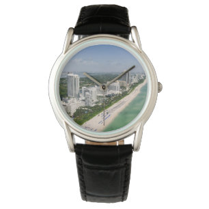 Reloj De Pulsera Línea costera   Urban Beach, Miami, Florida