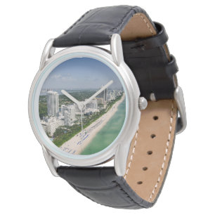 Reloj De Pulsera Línea costera   Urban Beach, Miami, Florida