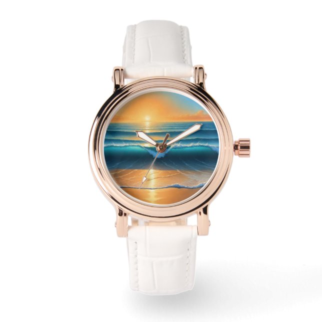 Reloj De Pulsera Línea de costa  (Anverso)