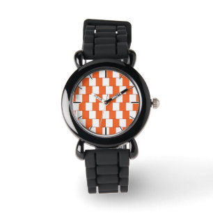 Reloj De Pulsera Líneas confusas Naranja