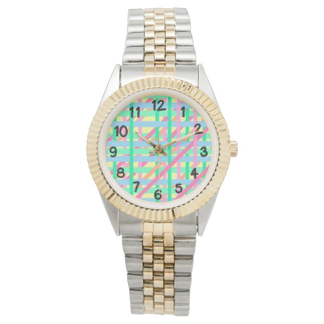 Reloj De Pulsera Líneas cruzadas de Pascua (Anverso)