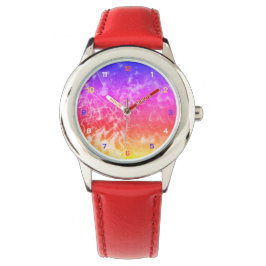 Reloj De Pulsera Líneas de luz eléctrica gradiente abstracto modern