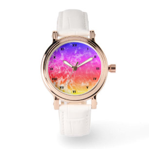 Reloj De Pulsera Líneas de luz eléctrica gradiente abstracto modern