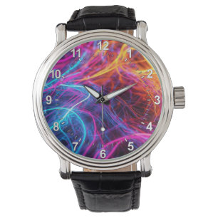 Reloj De Pulsera Líneas de Neon