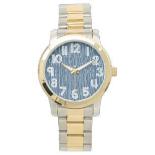 Reloj De Pulsera Líneas del circuito blanco