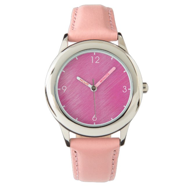 Reloj De Pulsera Líneas rosas (Anverso)