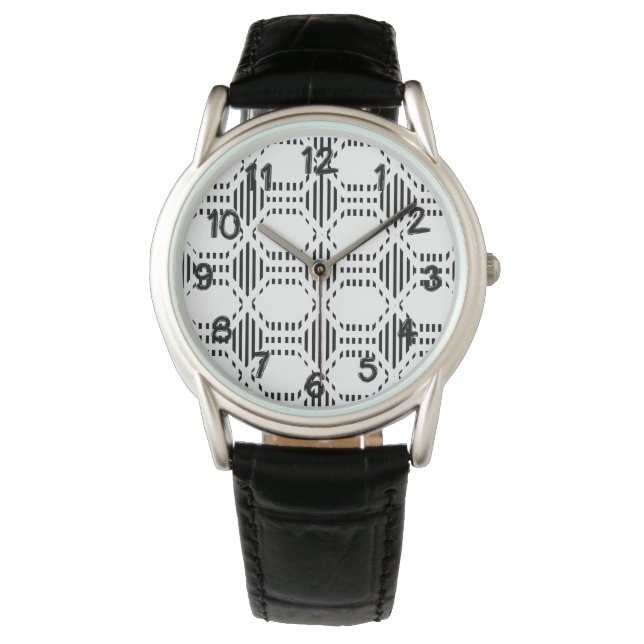 Reloj De Pulsera Lined Hexagons (Anverso)