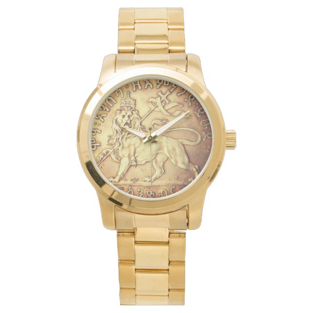 Reloj De Pulsera Lion Judah Haile Selassie I Jah Rastafari HIM  (Anverso)