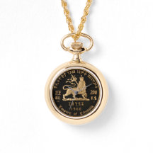 Lion of Judah Haile Selassie Rastafari Gold Watch 