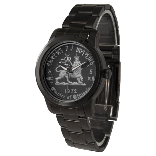Reloj De Pulsera Lion of Judah - Haile Selassie - Rastafari Watch A (Angular)