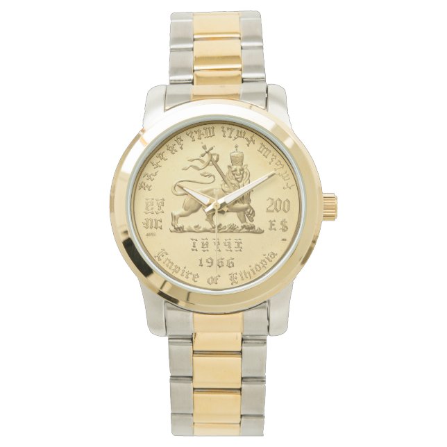 Reloj De Pulsera Lion of Judah - imperio of Ethiopia Watch - (Anverso)
