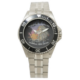Reloj De Pulsera Lion Papercut Stainless Steel Watch