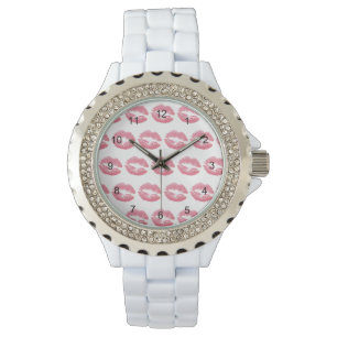 Reloj De Pulsera Lipstick besa rosa