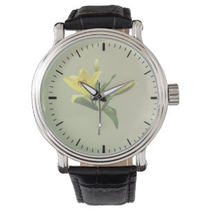 Reloj De Pulsera Lirio amarillo
