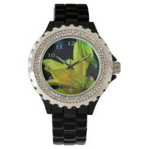 Reloj De Pulsera Lirio amarillo con efecto eólico de Shirley Taylor