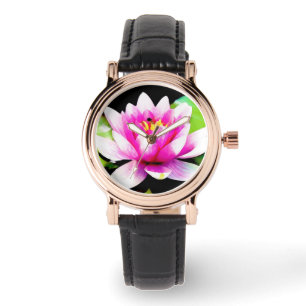 Reloj De Pulsera Lirio de agua rosada