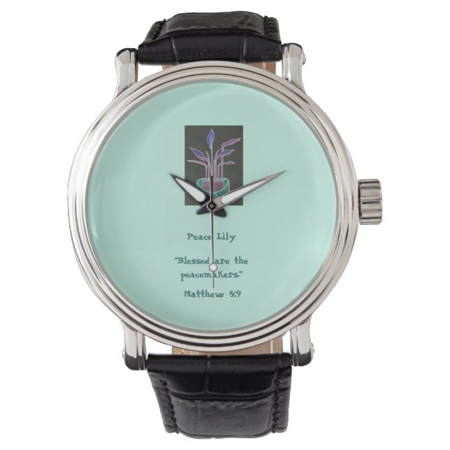 Reloj De Pulsera Lirio de la Paz (Anverso)