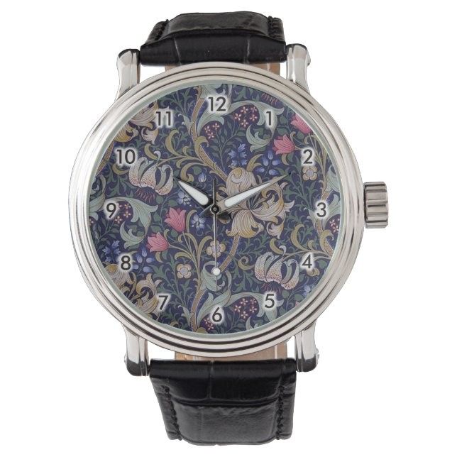 Reloj De Pulsera Lirio dorado, William Morris (Anverso)