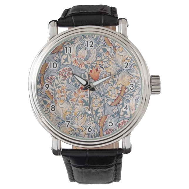 Reloj De Pulsera Lirio dorado, William Morris (Anverso)