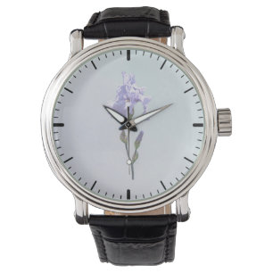 Reloj De Pulsera Lirio Lavanda y Capullos