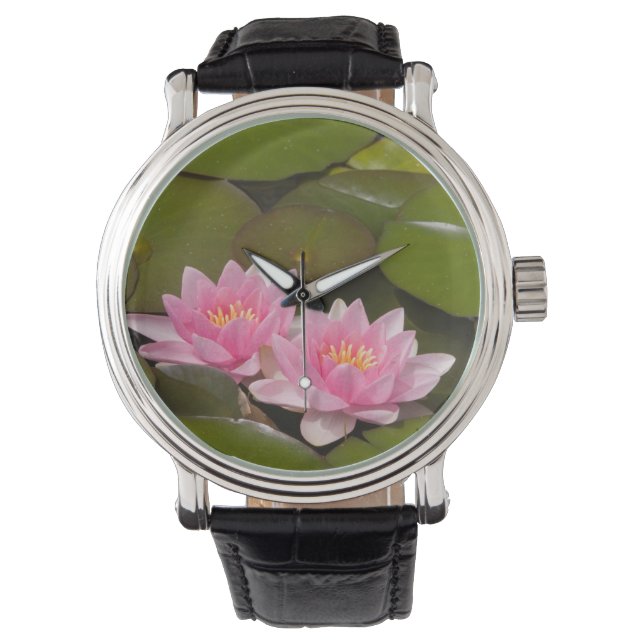 Reloj De Pulsera Lirios de agua en flor (Anverso)