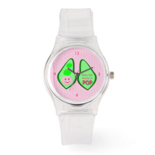 Reloj De Pulsera Listo para pop Girl Pea Rosa