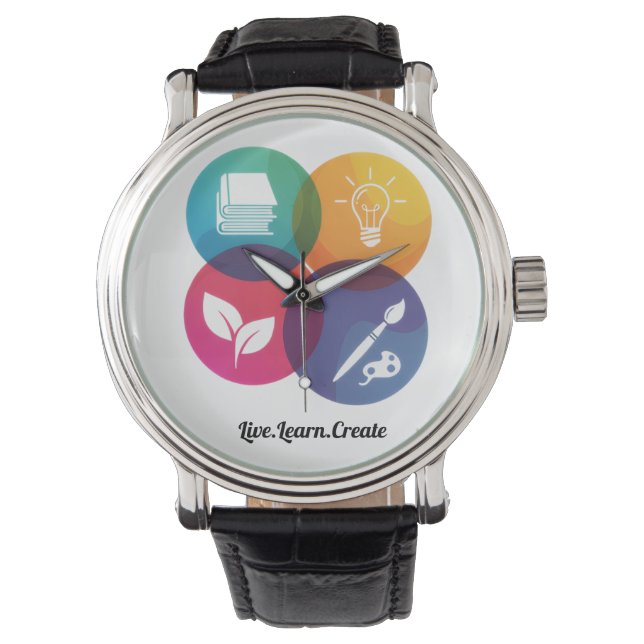 Reloj De Pulsera Live.Learn.Create (Anverso)