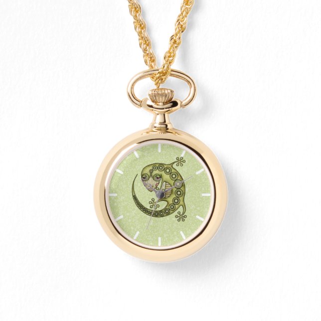 Reloj De Pulsera Lizard verde (Anverso)
