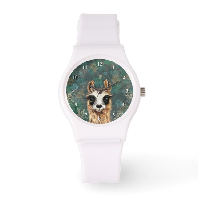 Reloj De Pulsera Llama a bebé curiosa - linda (Anverso)