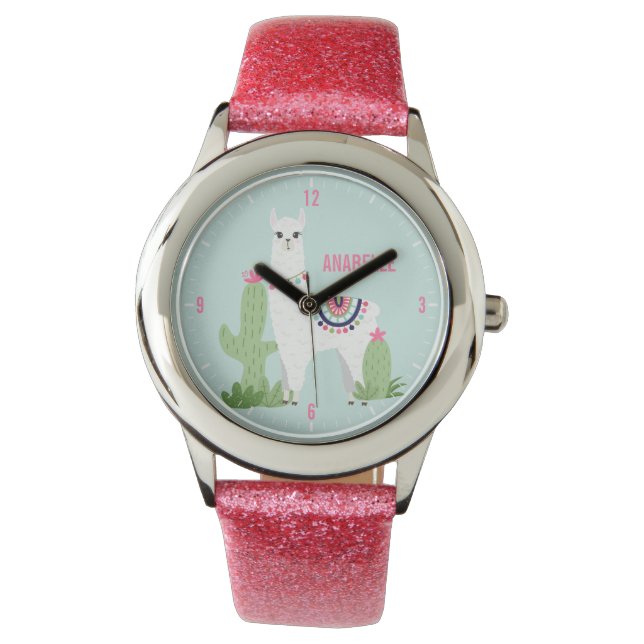 Reloj De Pulsera Llama al desierto personalizada Chica (Anverso)