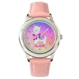 Reloj De Pulsera Llama Alpaca Cute Chicas Vigilancia Personalizada