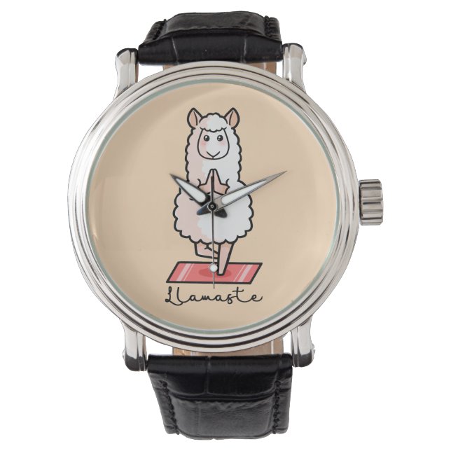 Reloj De Pulsera Llama de yoga - Llamaste (Anverso)