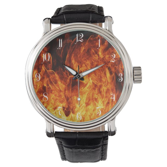 Reloj De Pulsera Llama naranja (Anverso)
