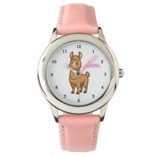 Reloj De Pulsera Llamativo Animal Llama Alpaca Niñas