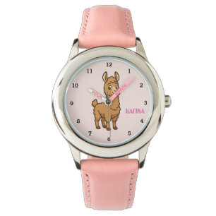 Reloj De Pulsera Llamativo Animal Llama Alpaca Niñas Niños