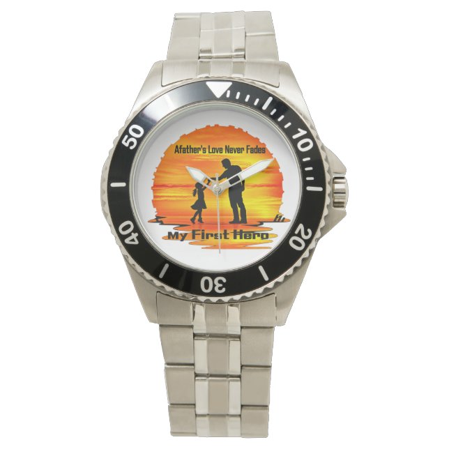 Reloj De Pulsera Llavero Mi Primer Héroe Papá (Anverso)