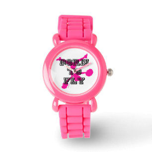Reloj De Pulsera Llevado volar a la animadora