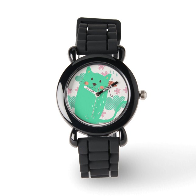 Reloj De Pulsera Lluvia de gatos (Anverso)