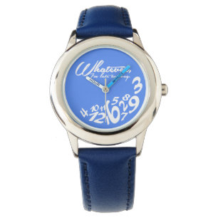 Reloj De Pulsera lo que, yo son atrasados de todos modos - azul