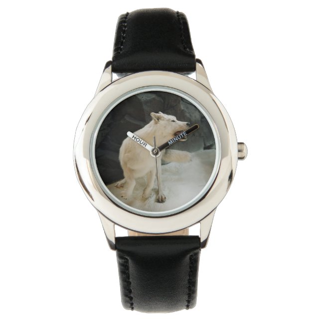 Reloj De Pulsera Lobo blanco (Anverso)